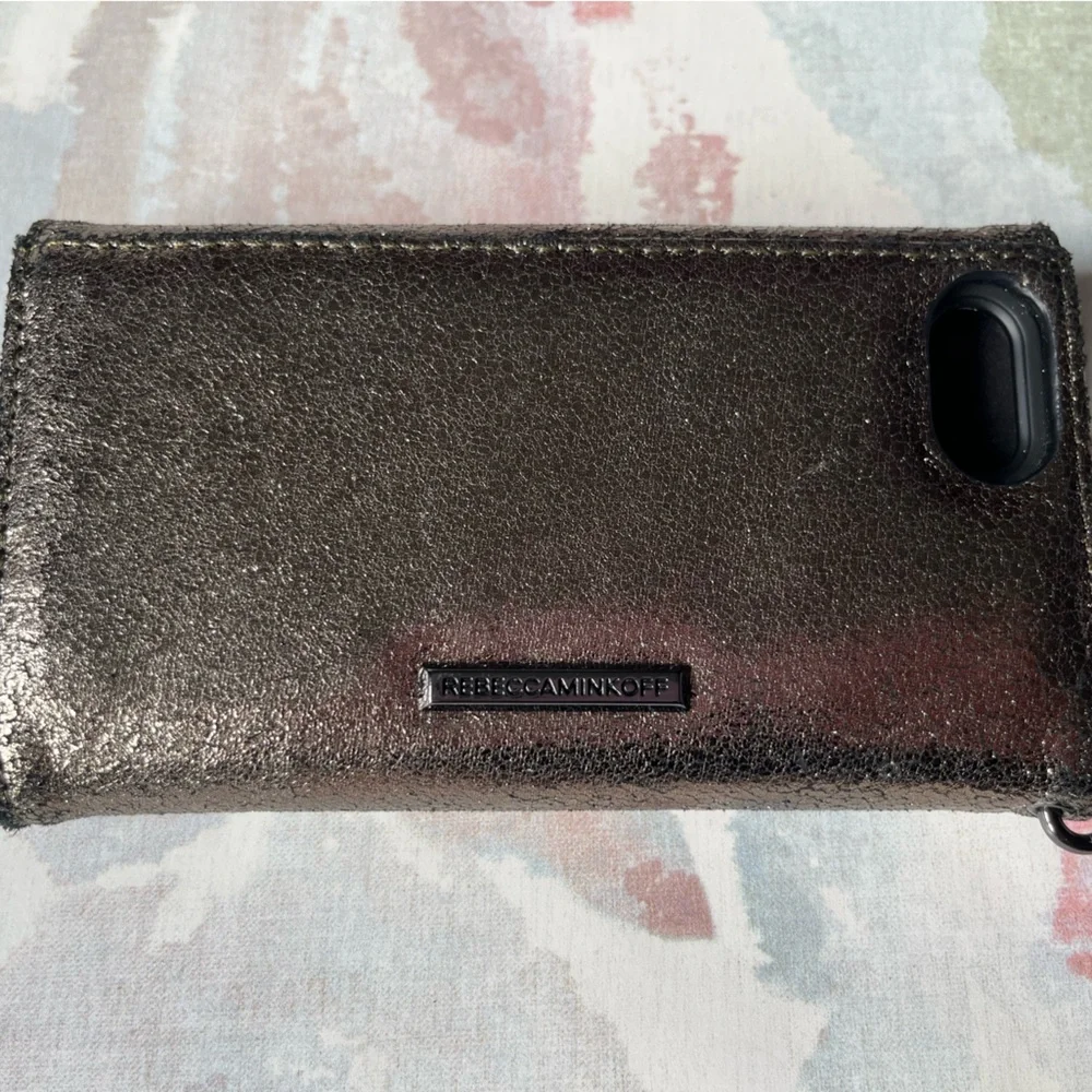 Rebecca Minkoff Black Phone Case Wallet Wristlet (Fits Vintage IPhone 7/8) - Picture 10 of 14